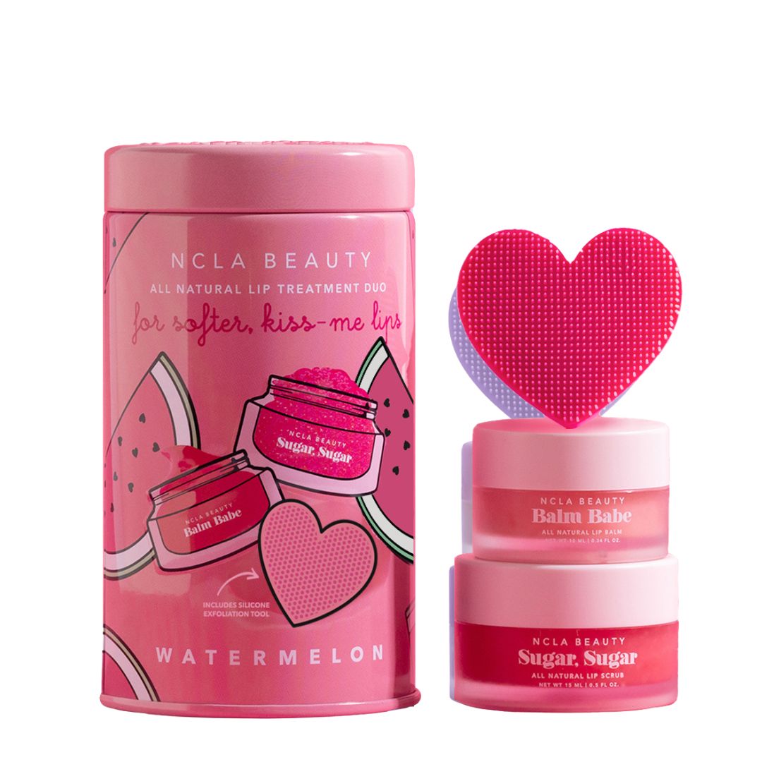 NCLA Beauty Watermelon Lip Care Set + Lip Scrubber  10ml + 15ml