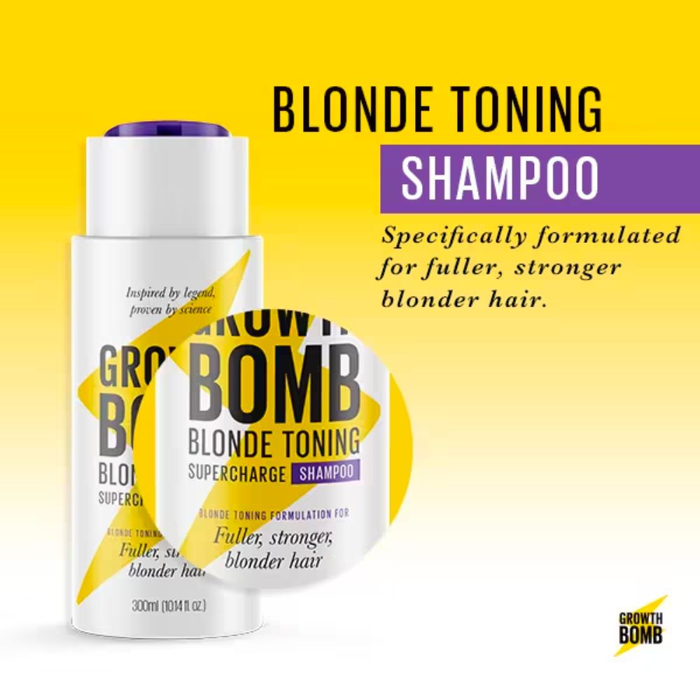 Growth Bomb Blonde Toning Purple Shampoo 300ml