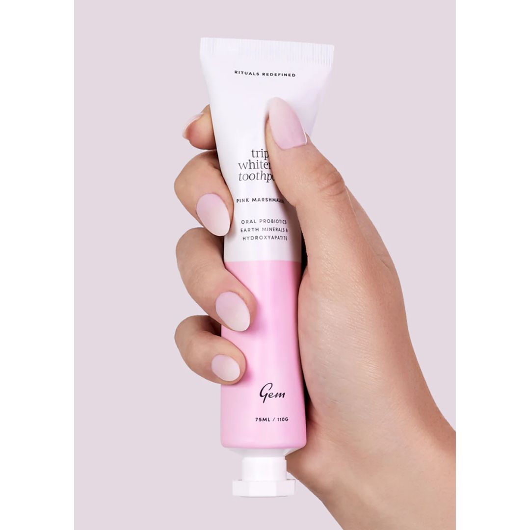 Gem Triple Whitening Toothpaste 100g - Pink Marshmallow