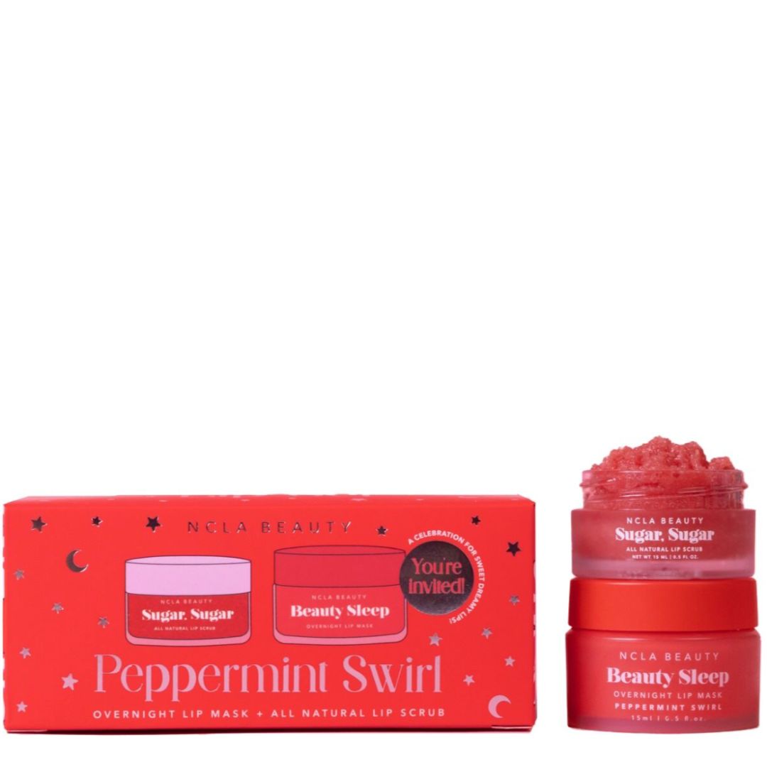 NCLA Beauty Slumber Party Lip Scrub + Lip Mask Set - Peppermint Swirl