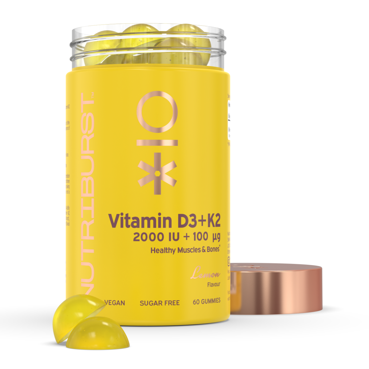 Nutriburst Vitamin D3 + K2 - Lemon - 60 Gummies