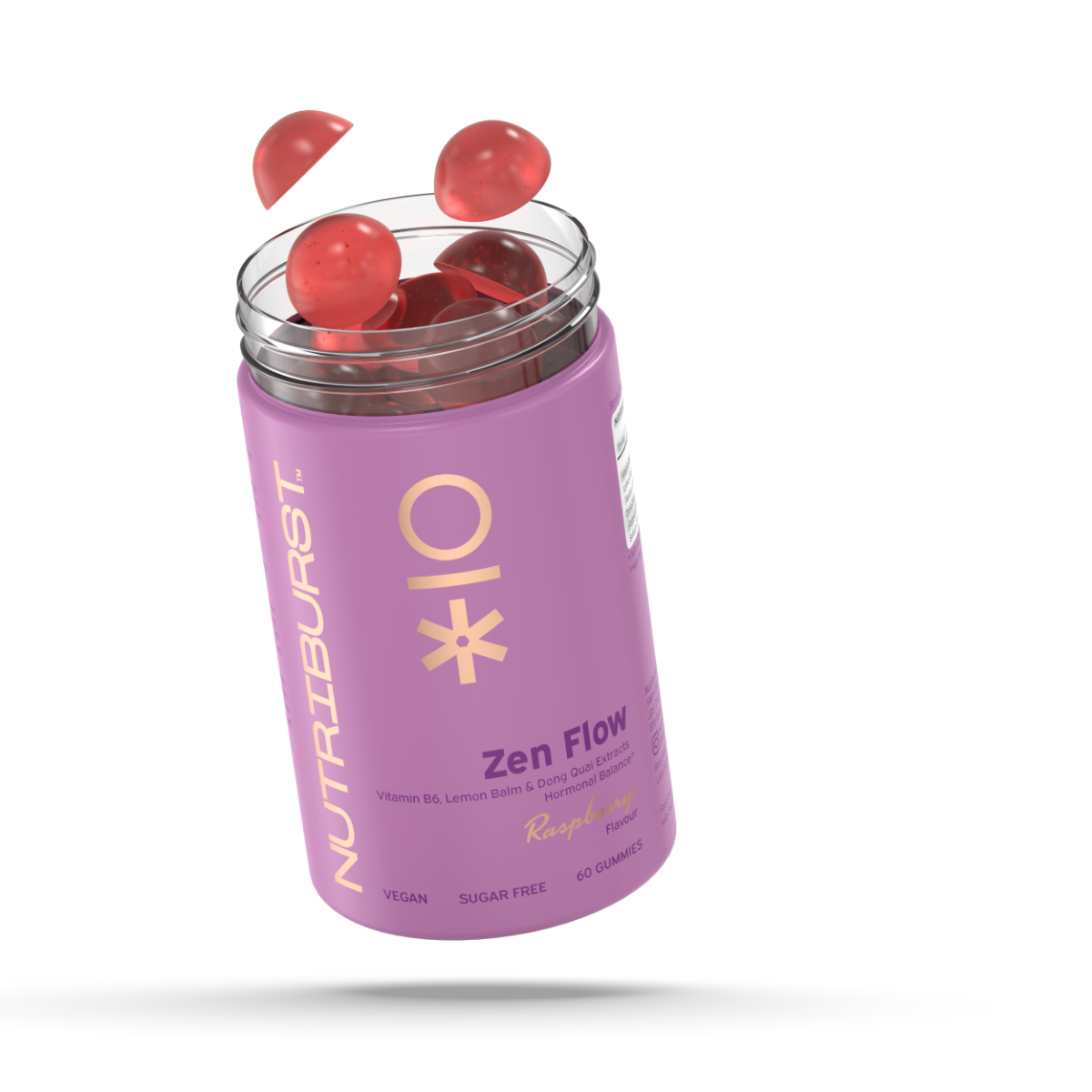 Nutriburst Zen Flo - Raspberry - 60 Gummies
