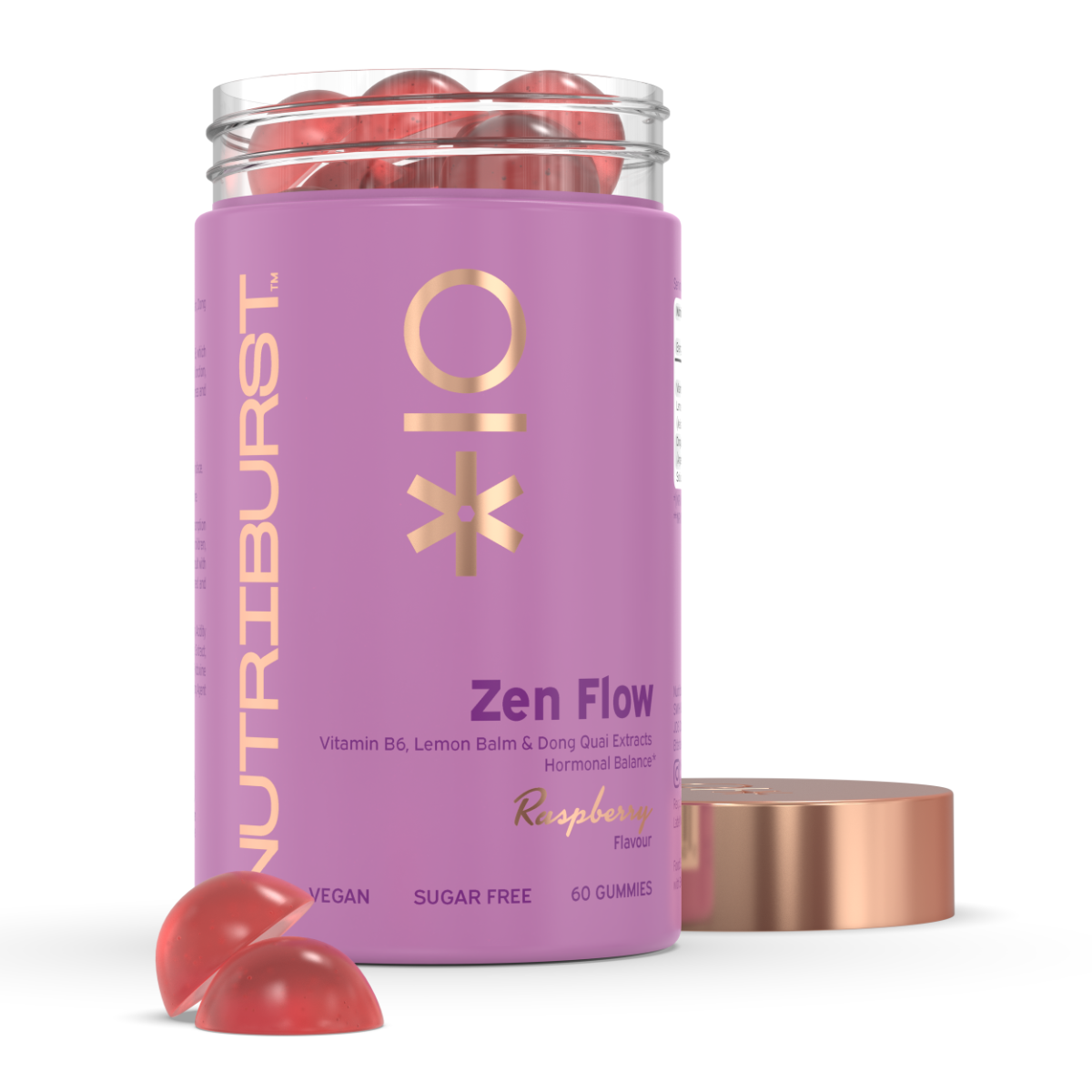 Nutriburst Zen Flo - Raspberry - 60 Gummies
