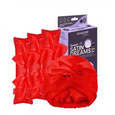 Glov  COOLCURL Sweet Satin Dreams Hair Set - Red